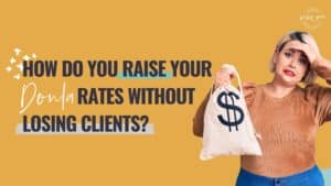 raise doula rates blog cover